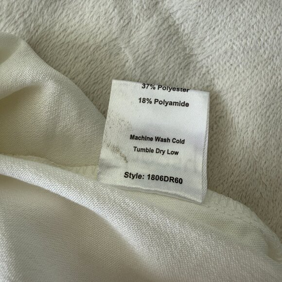 White Collared Plunging Neck Shirt Dress NWT - Picture 7 of 9